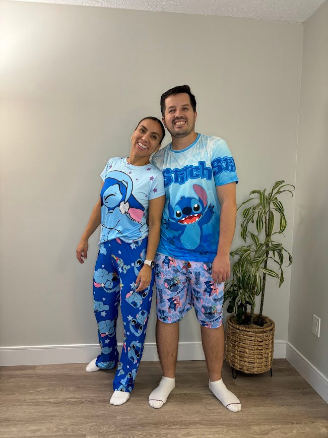 Cute Pijama Matching Set Stich