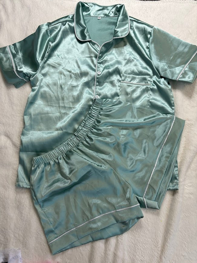 White – Silk Pajama Set