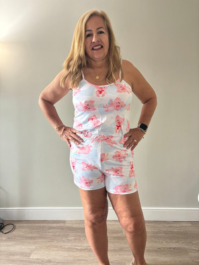 PINK PIG PIJAMA ROMPER