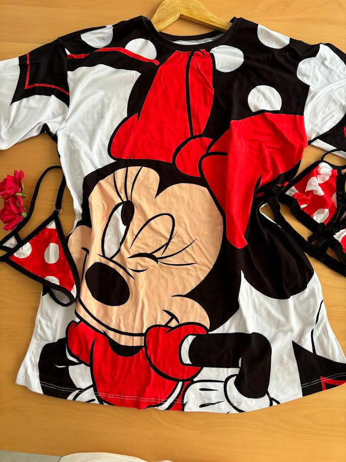 "Cozy Minnie Mouse Short Sleeve Nightdress