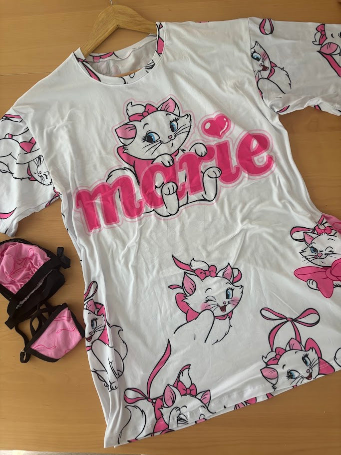 Cute Kitty Short Sleeve Nightdress